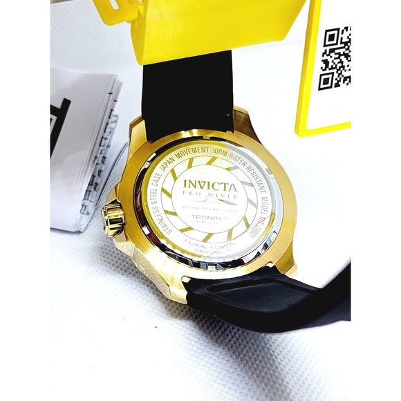 Invicta Pro Diver Men 50mm Stainless Steel Gold Black Chronograph Quartz Watch - Picture 10 of 16